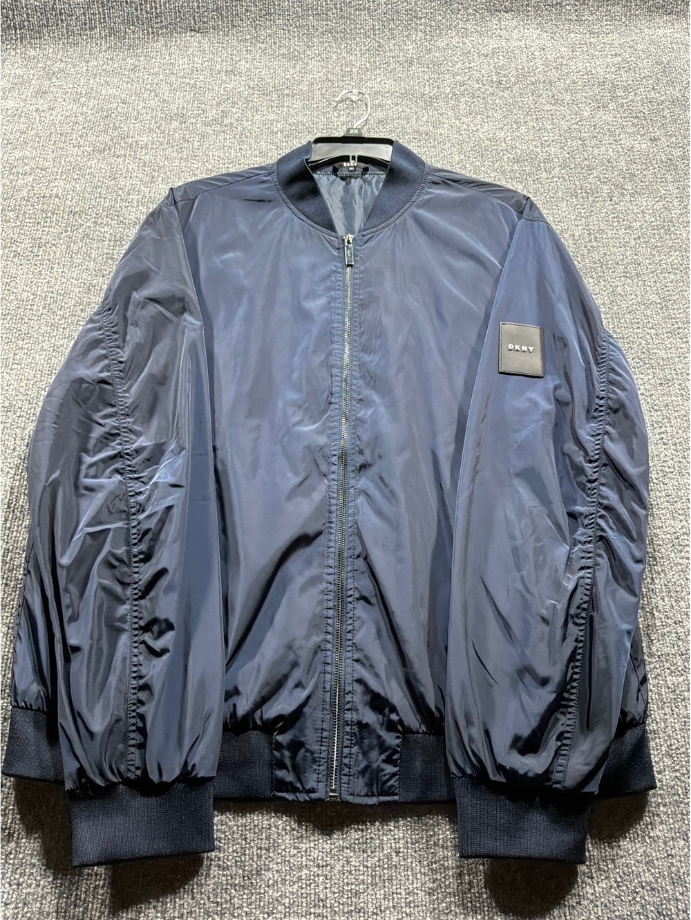 DKNY Men's Navy Blue Bomber Jacket XXL